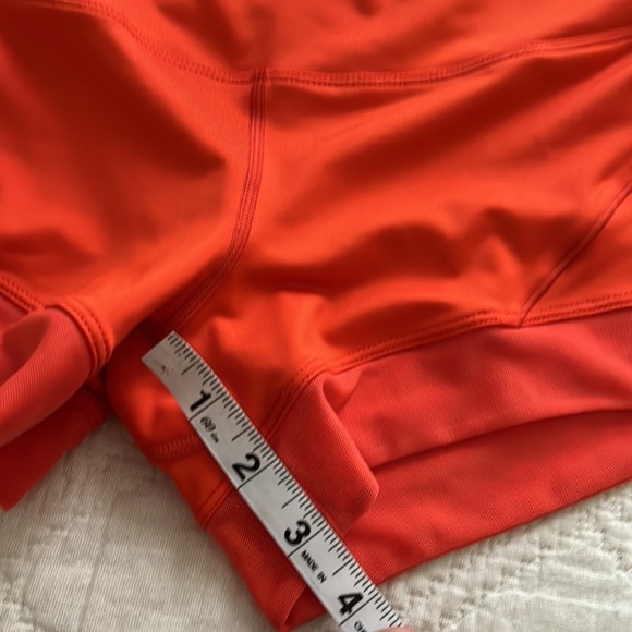 ASICS Strech Running Mesh Details Shorts Bright Orange - Red Sz S - Picture 10 of 13